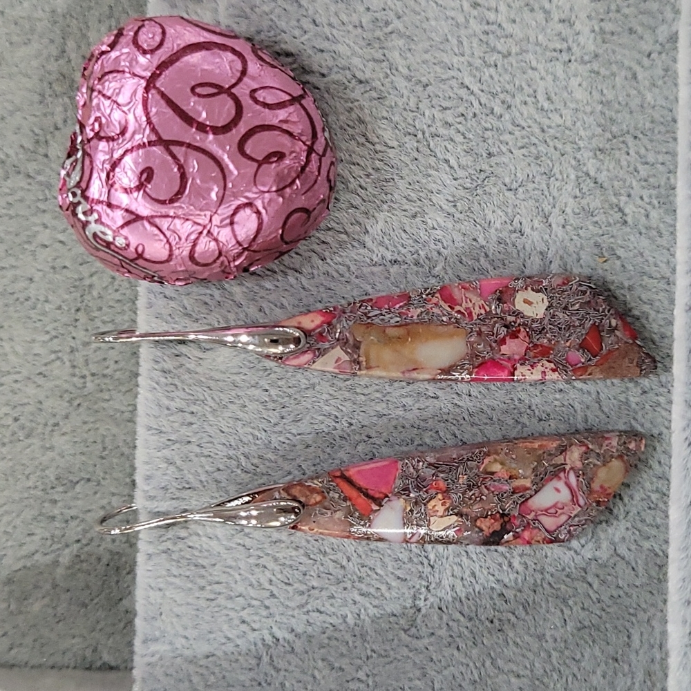 Red Regalite Earrings